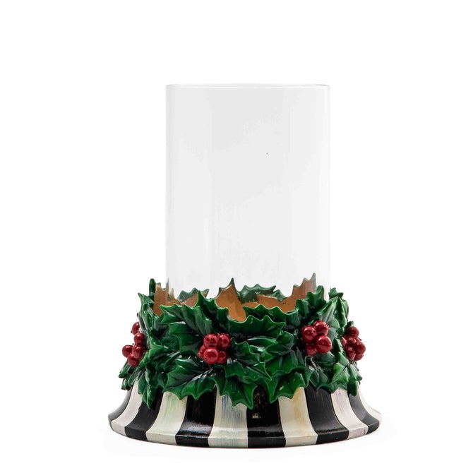 Holly Pillar Candle Holder image number 0