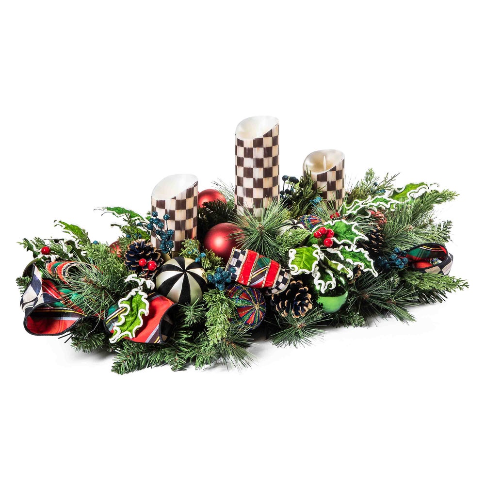 Tartastic Triple Candle Centerpiece mackenzie-childs Panama imagen 1