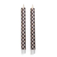 Courtly Check Flameless Dinner Candles, Set of 2