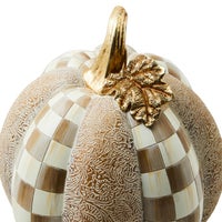 Mocha Check & Block Print Short Pumpkin