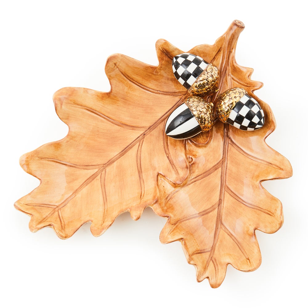 Autumnology Oak Leaf & Acorn Tray mackenzie-childs Panama imagen 1