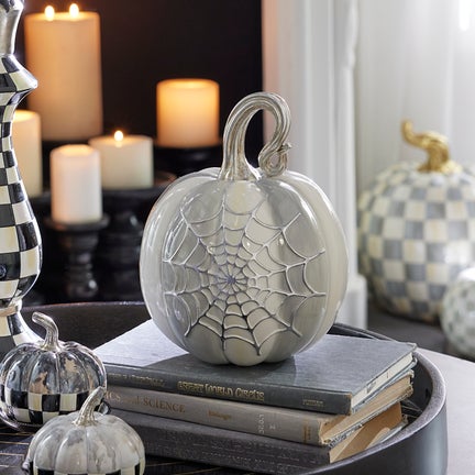 Sterling Stripe Spider Web Pumpkin