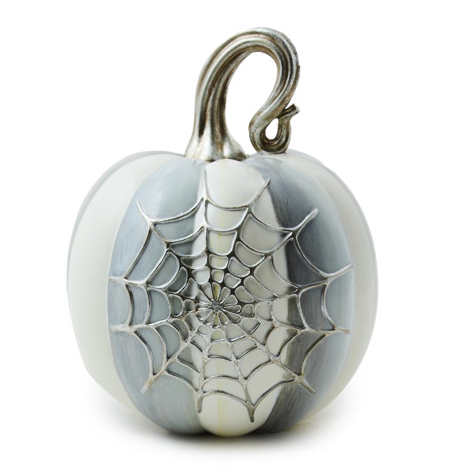 Sterling Stripe Spider Web Pumpkin image number 0