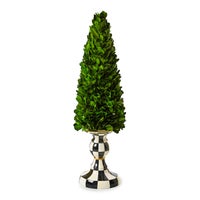 Courtly Check Medium Pedestal Boxwood Tree