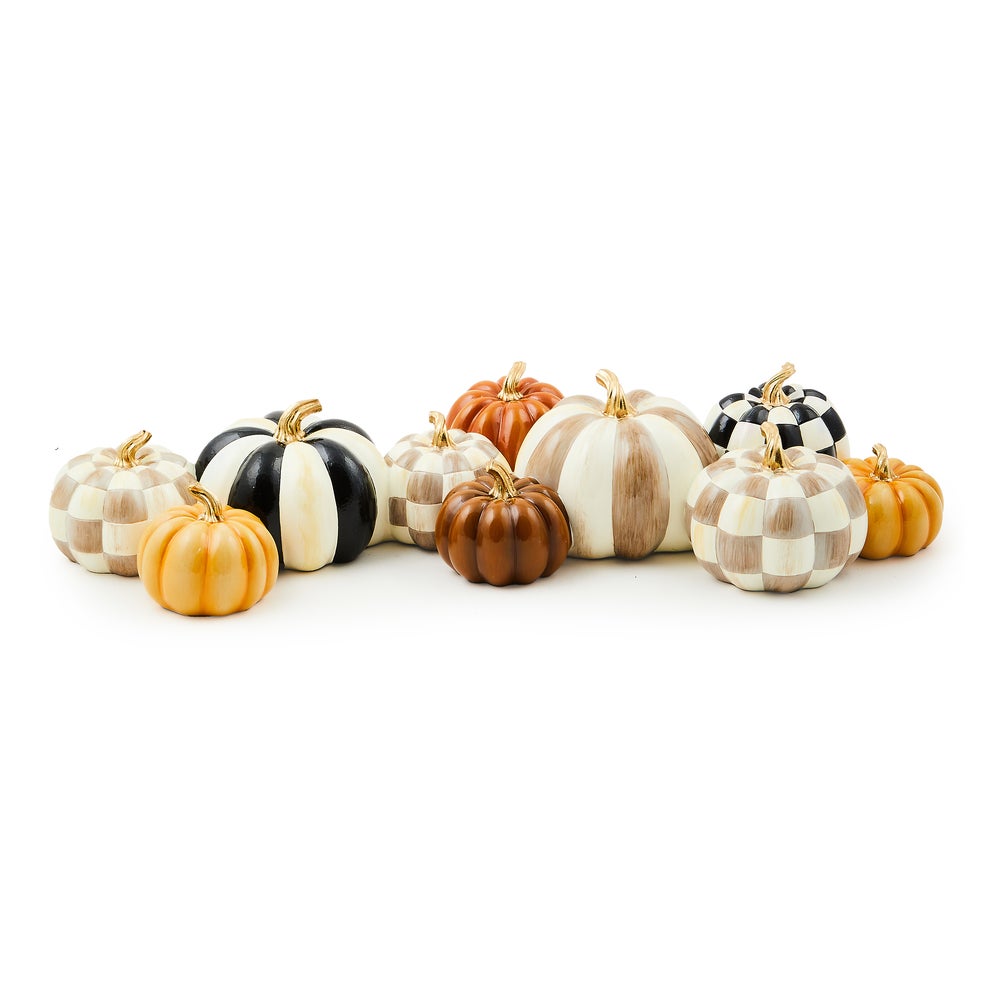 Autumnology Check & Stripe Pumpkin Cluster mackenzie-childs Panama imagen 1