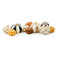 Autumnology Check & Stripe Pumpkin Cluster