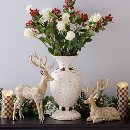 Courtly Large Ceramic Vase