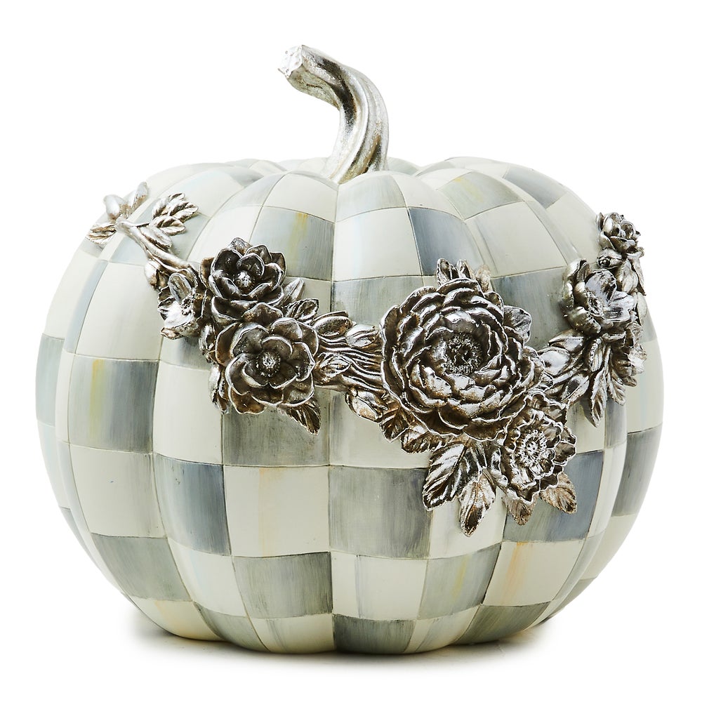 Sterling Check Silver Floral Garland Pumpkin mackenzie-childs Panama imagen 1