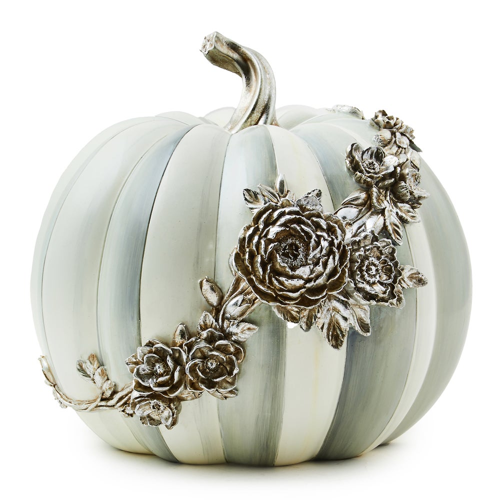Sterling Stripe Silver Floral Garland Pumpkin mackenzie-childs Panama imagen 1