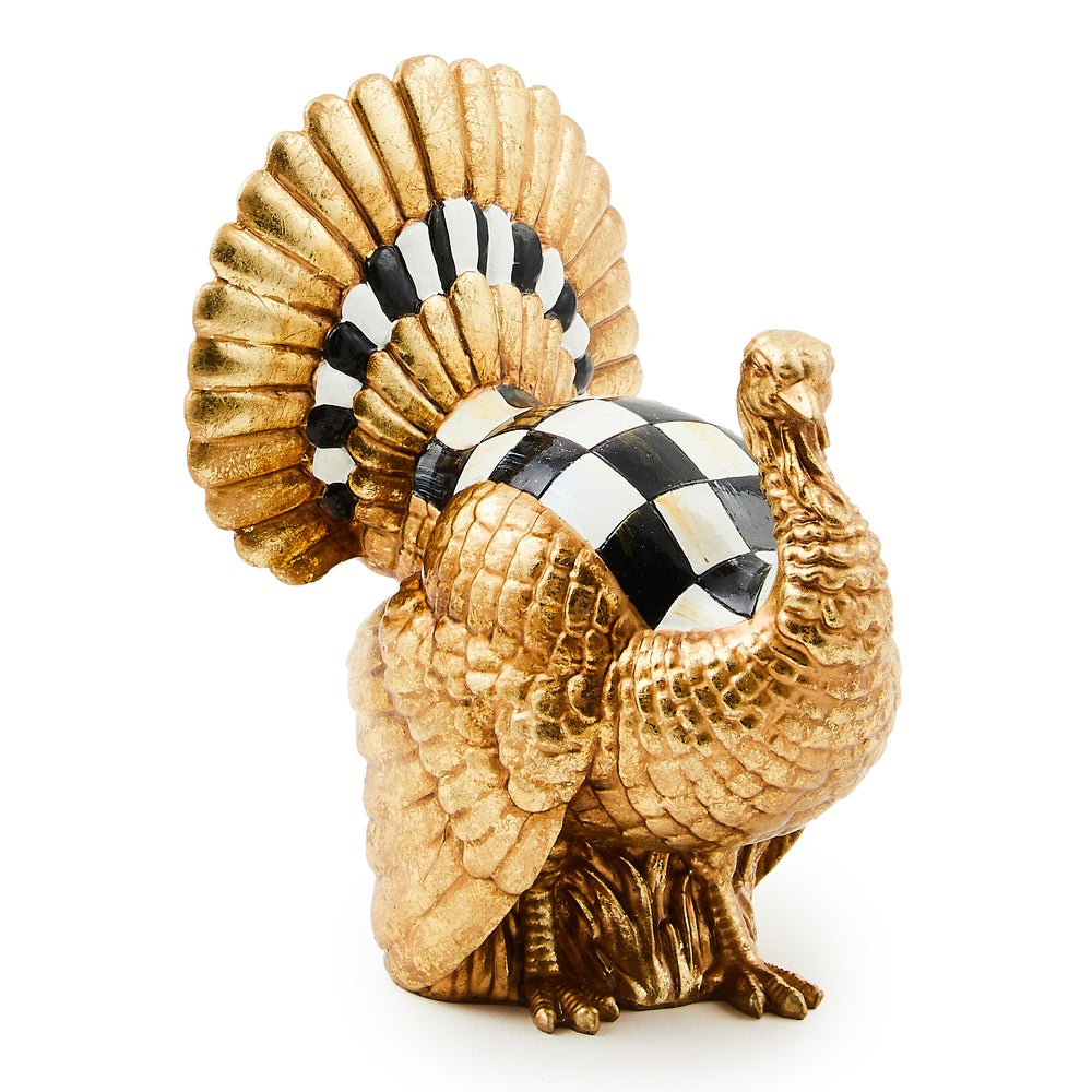 Courtly Check Mini Gold Turkey Figurine mackenzie-childs Panama imagen 1