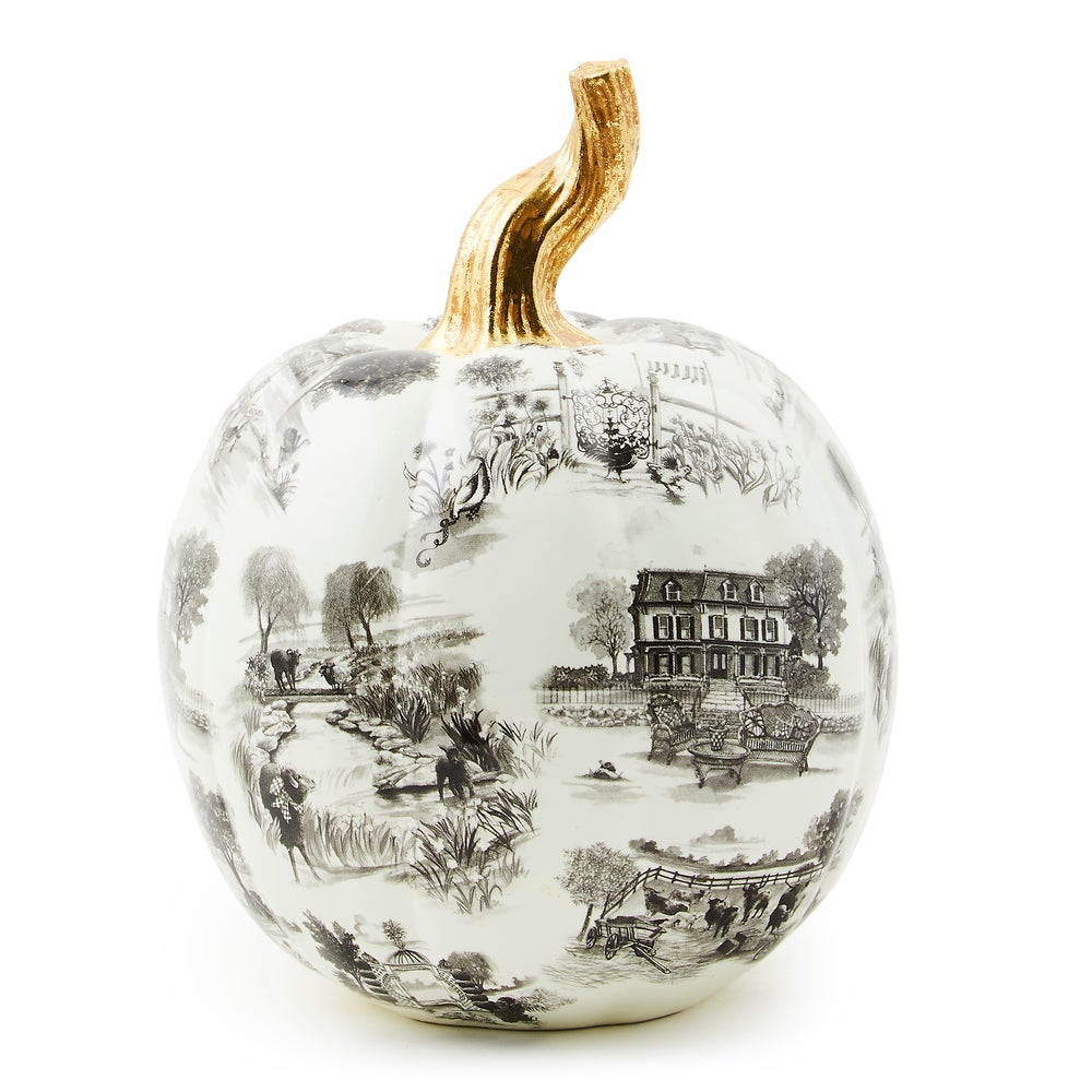 Black Toile Small Pumpkin mackenzie-childs Panama imagen 1