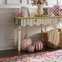 Bubblegum Pink Check Large Pumpkin