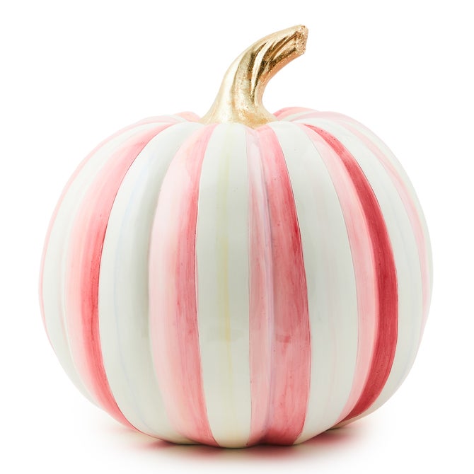 Bubblegum Pink Stripe Medium Pumpkin image number 0