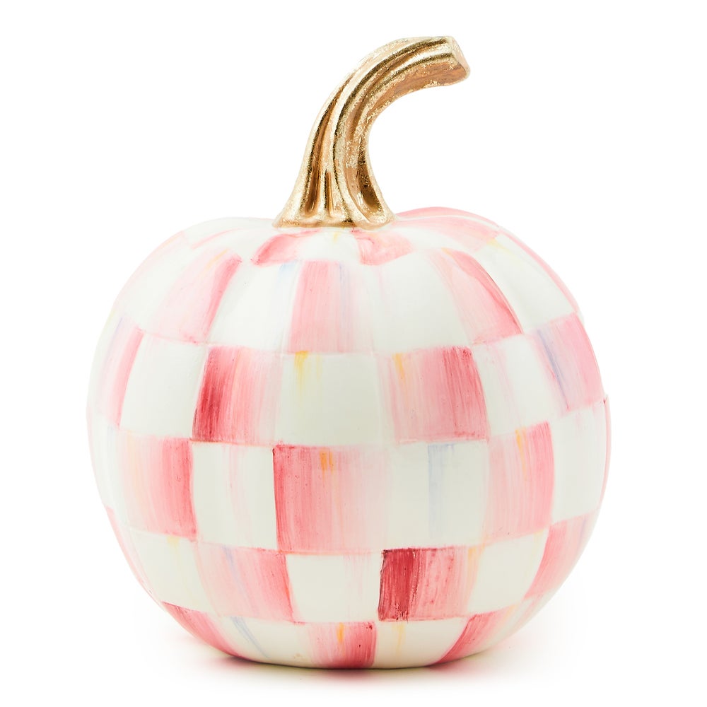 Bubblegum Pink Check Mini Pumpkin mackenzie-childs Panama imagen 1