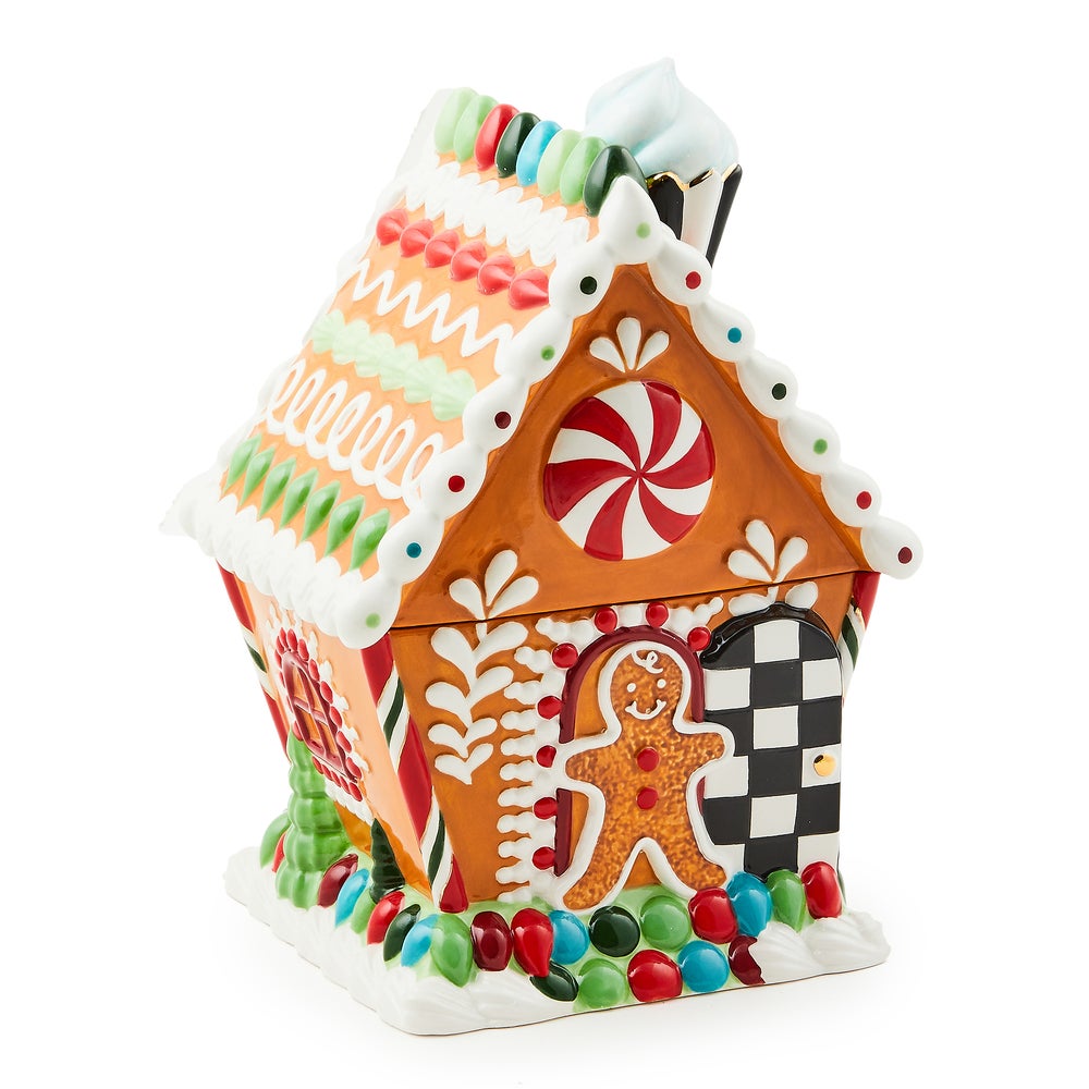 Bake Shop Gingerbread House Cookie Jar mackenzie-childs Panama imagen 1