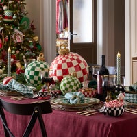 Red Check Large Tabletop Ornament