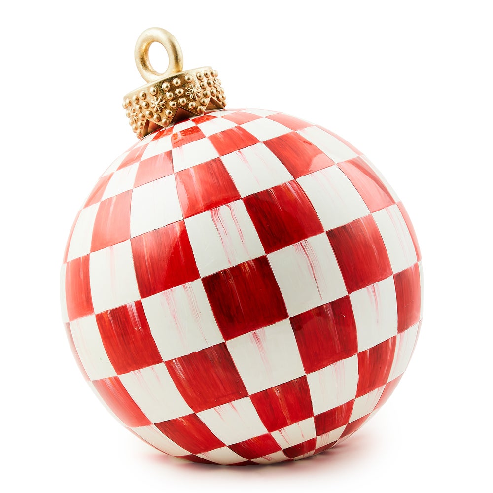 Red Check Tabletop Ornament mackenzie-childs Panama imagen 1