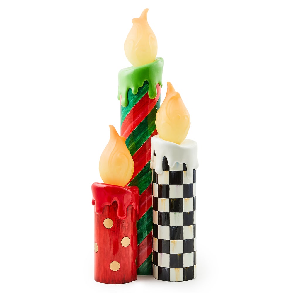 Cozy Christmas Illuminated Melting Candle Cluster mackenzie-childs Panama imagen 1