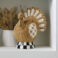 Autumnology Check Basket Weave Turkey Figurine