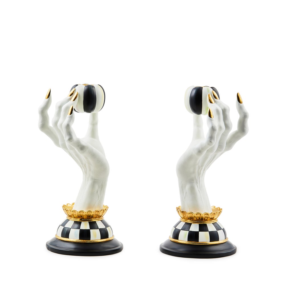 Haunted House Spooky Hand Candle Holders, Set of 2 mackenzie-childs Panama imagen 1 Haunted House Spooky Hand Candle Holders, Set of 2 mackenzie-childs Panama imagen 1