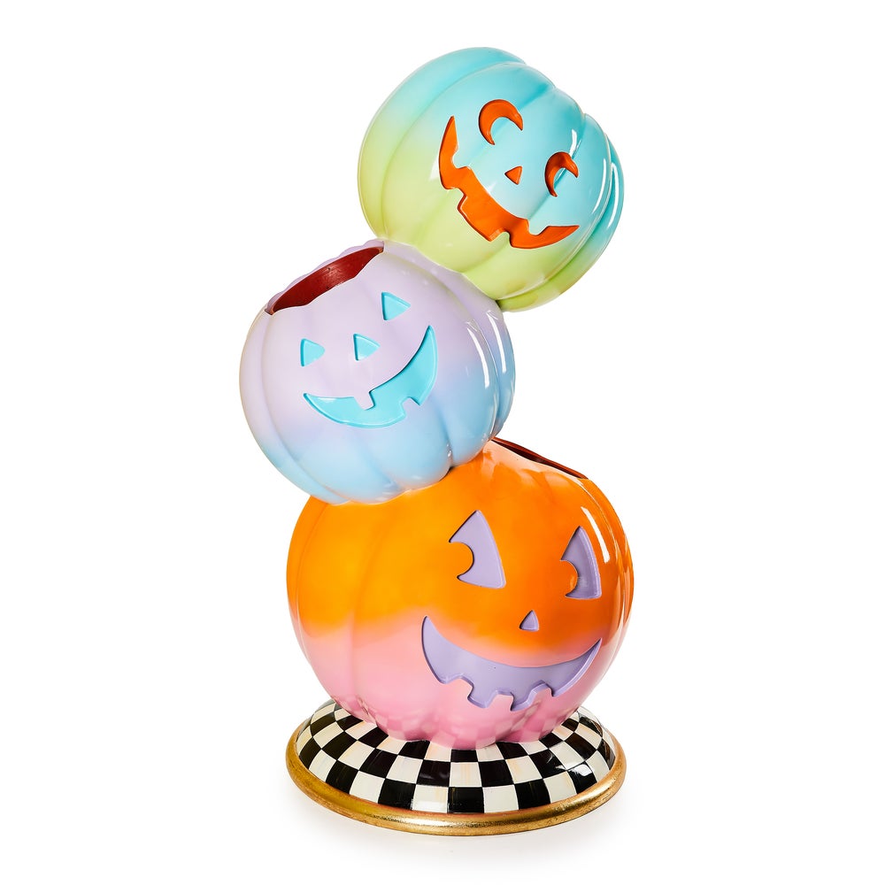 Trick or Treat Stacked Pumpkin Planters mackenzie-childs Panama imagen 1