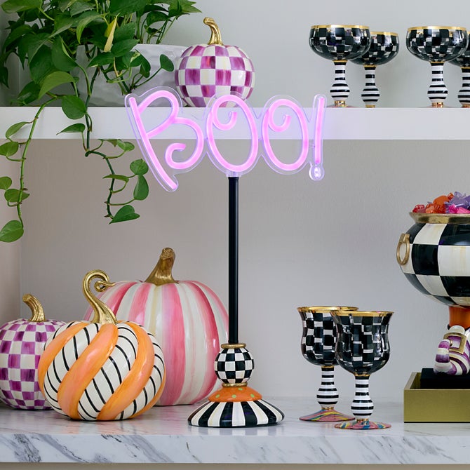 Pedestal Illuminated Neon Boo Sign image number 2