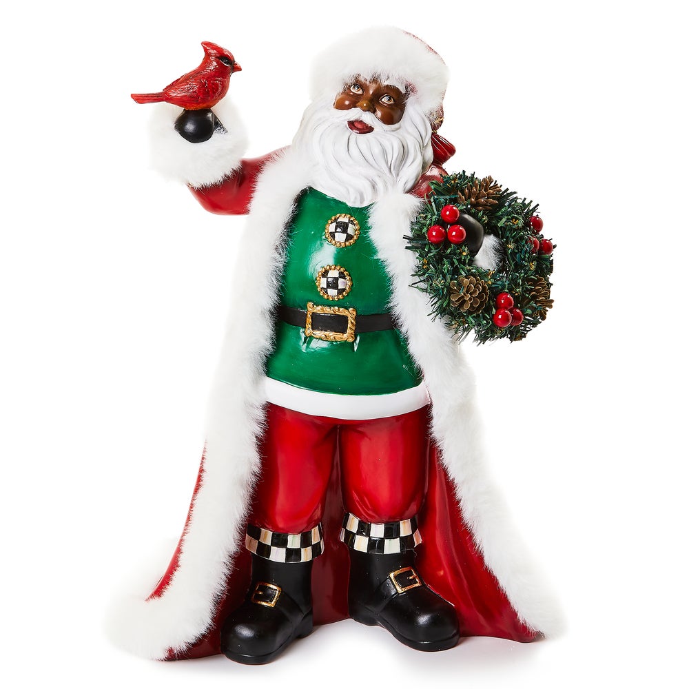Cozy Christmas Black Santa with Cardinal mackenzie-childs Panama imagen 1