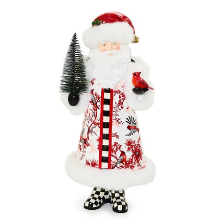 Cardinal Toile Santa with Cardinal