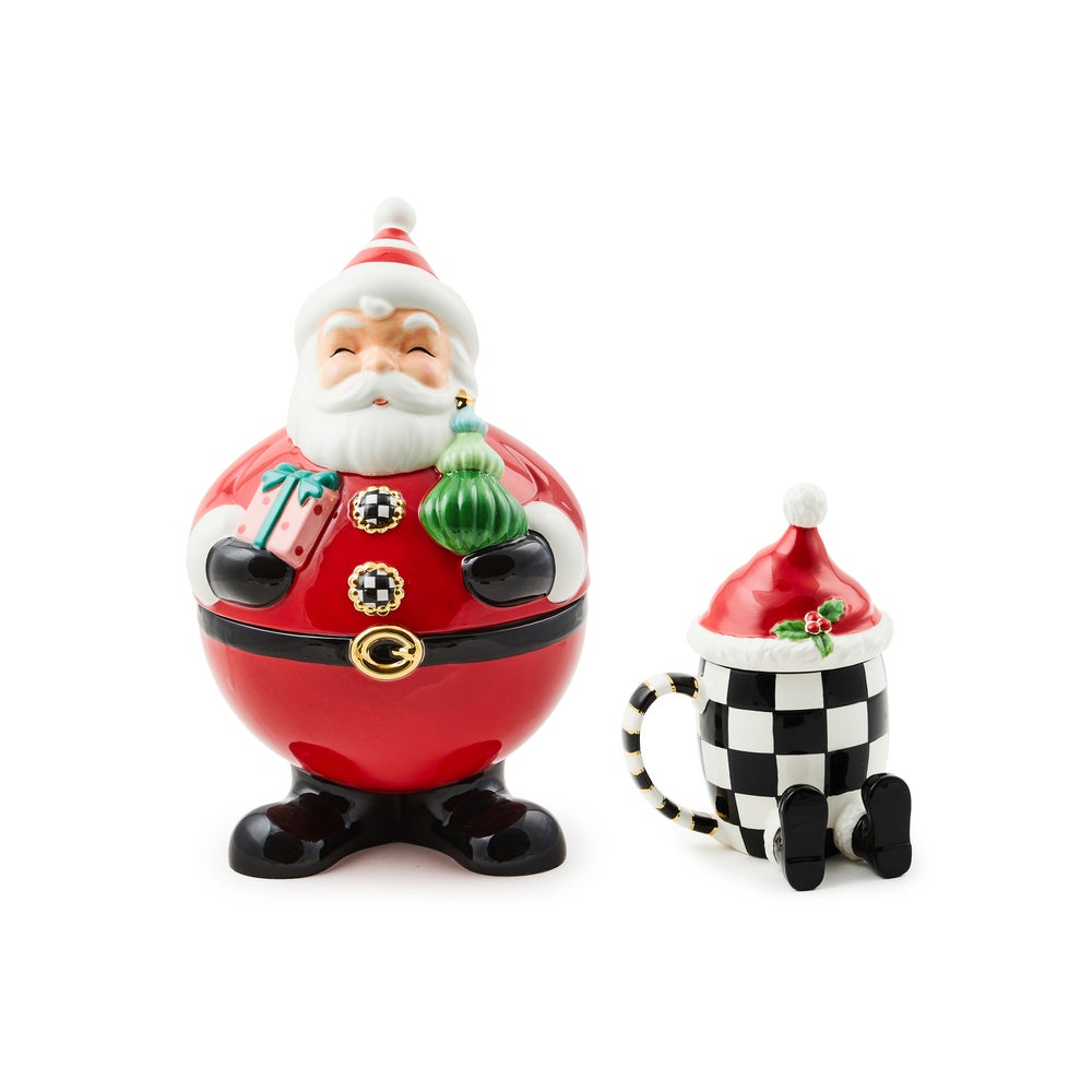 Santa Cookie Jar & Lidded Mug Set mackenzie-childs Panama imagen 1