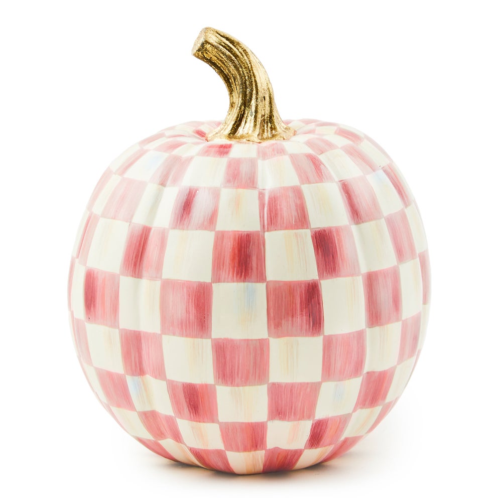 Bubblegum Pink Check Small Pumpkin mackenzie-childs Panama imagen 1