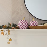 Plum Check Small Pumpkin