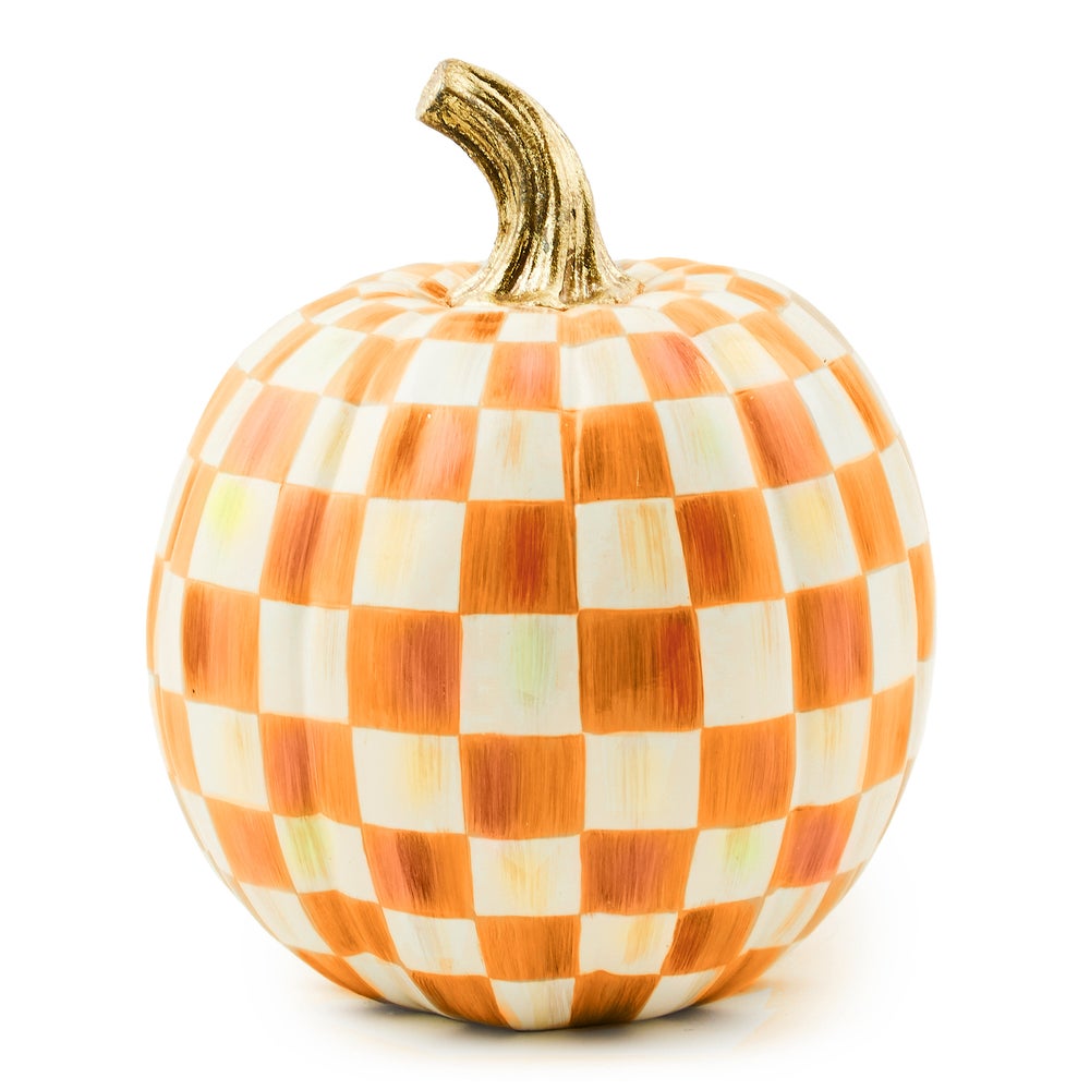 Orange Check Small Pumpkin mackenzie-childs Panama imagen 1