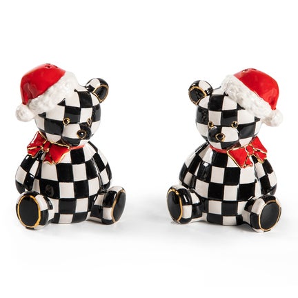 Courtly Santa Bear Salt & Pepper Set