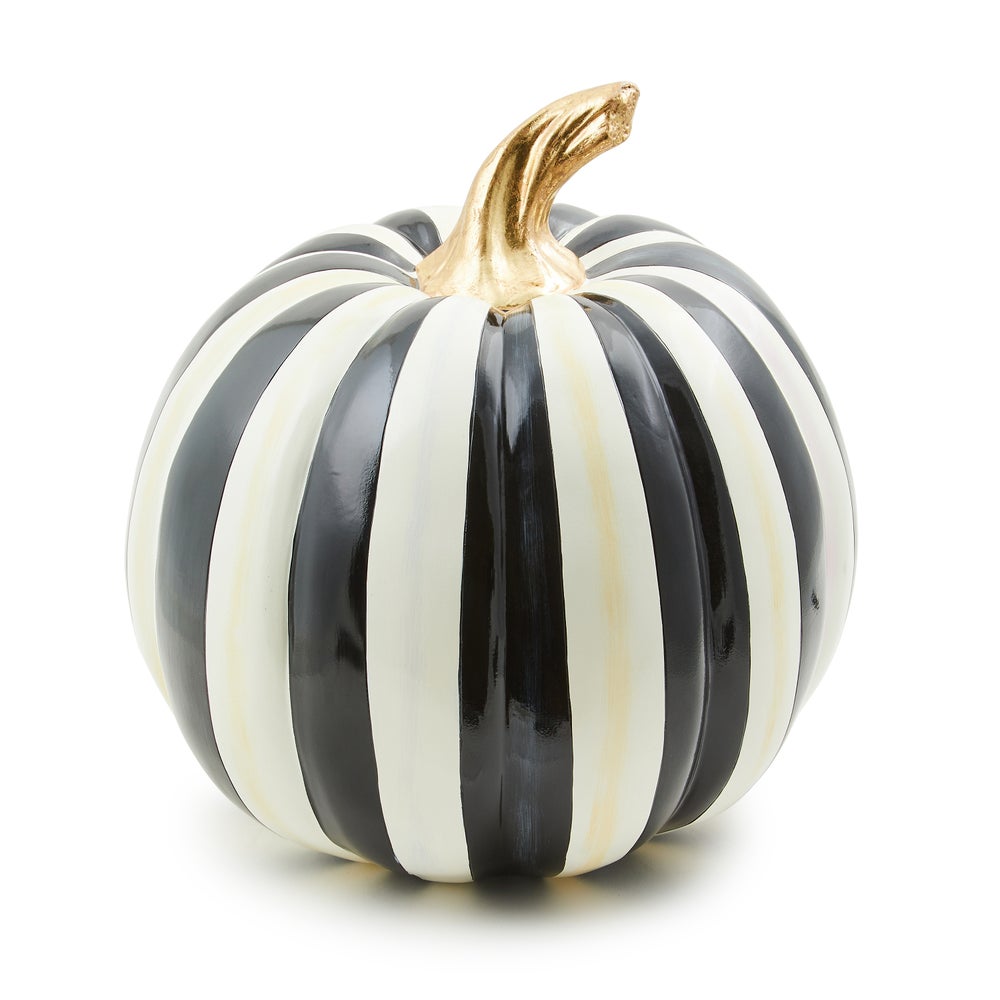 Courtly Check Glossy Medium Pumpkin mackenzie-childs Panama imagen 1 Courtly Check Glossy Medium Pumpkin mackenzie-childs Panama imagen 1