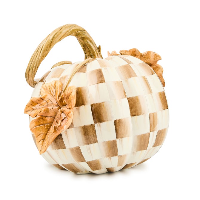 Mocha Check Twisted Stem Pumpkin image number 2