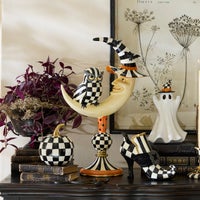 Courtly Owl On Moon Figure