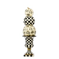 Black Toile Pumpkin Outdoor Trophy