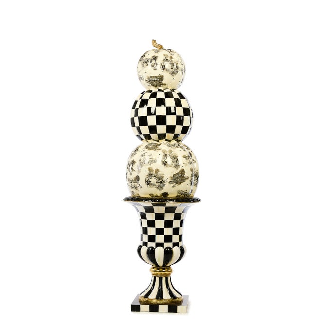 Black Toile Pumpkin Outdoor Trophy image number 2