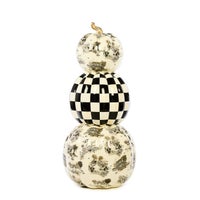 Black Toile Pumpkin Outdoor Trophy
