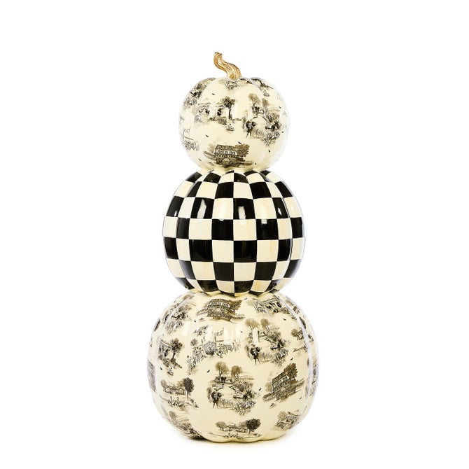 Black Toile Pumpkin Outdoor Trophy image number 0