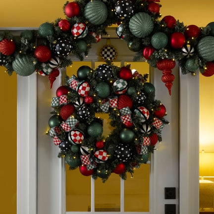 Check It Out Illuminated 26" Wreath