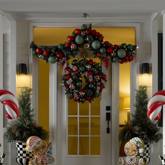 Check It Out Illuminated 26" Wreath image number 2