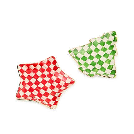 Check It Out Star & Tree Trinket Trays, Set of 2