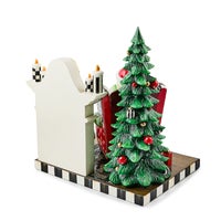 Check It Out Santa by Fireplace Illuminated Figurine