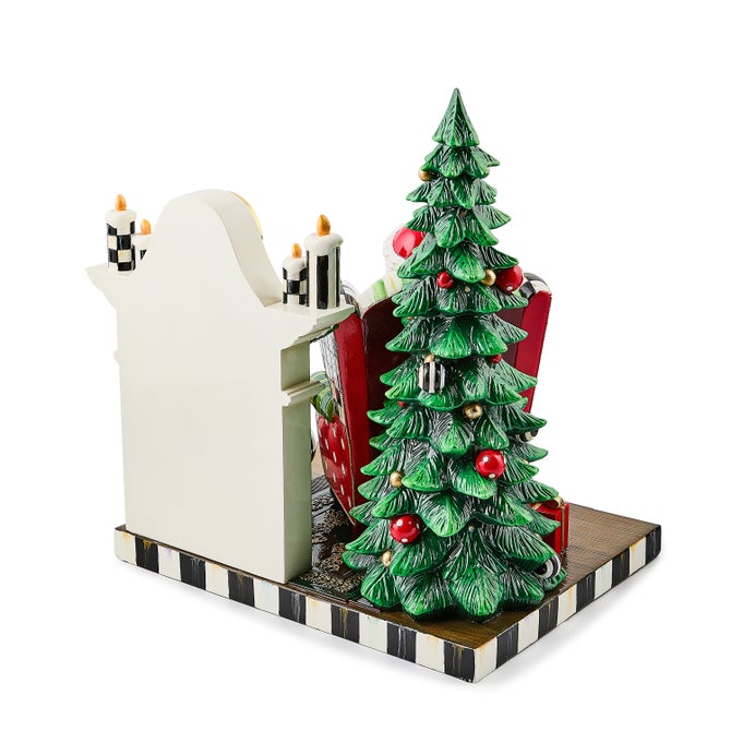 Check It Out Santa by Fireplace Illuminated Figurine image number 2