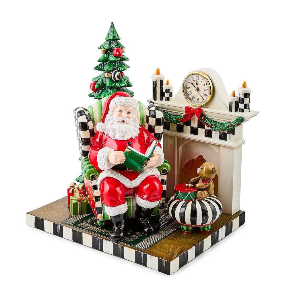 Check It Out Santa by Fireplace Illuminated Figurine mackenzie-childs Panama imagen 1 Check It Out Santa by Fireplace Illuminated Figurine mackenzie-childs Panama imagen 1