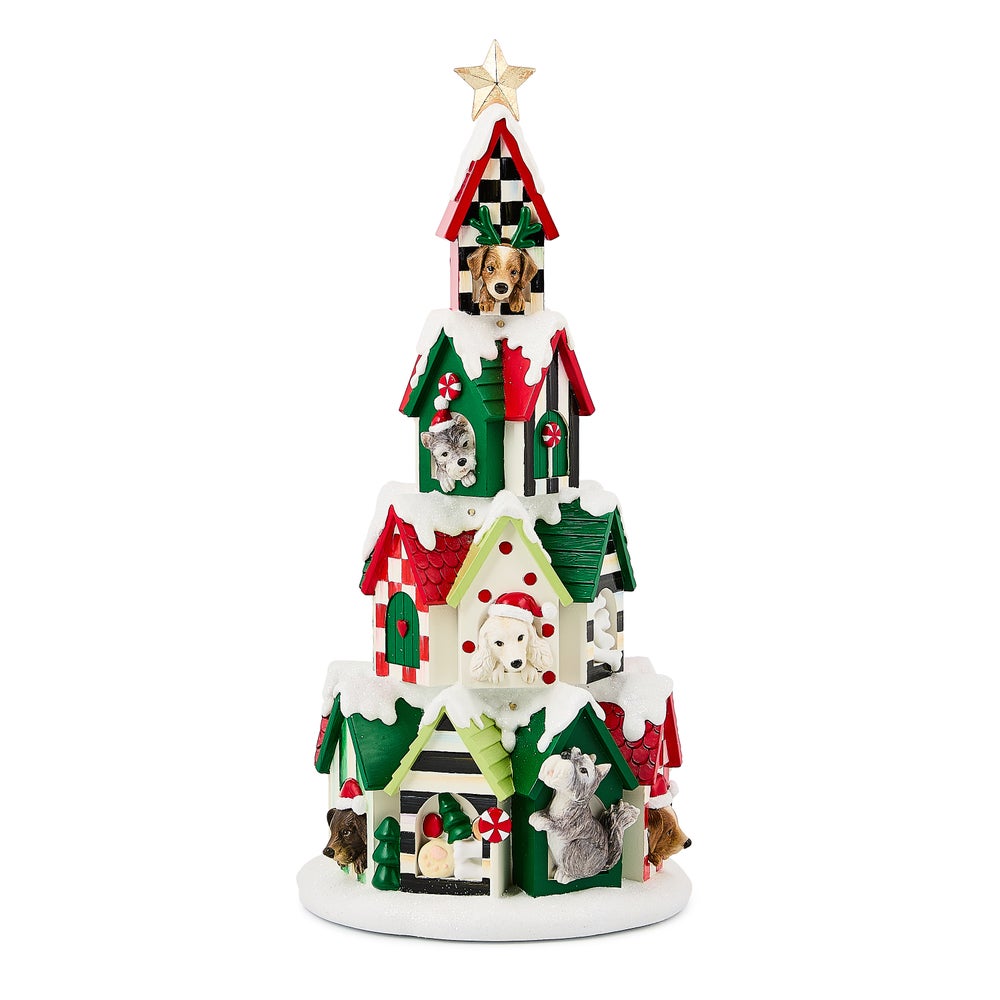 Check It Out Illuminated Dog House Tower mackenzie-childs Panama imagen 1 Check It Out Illuminated Dog House Tower mackenzie-childs Panama imagen 1