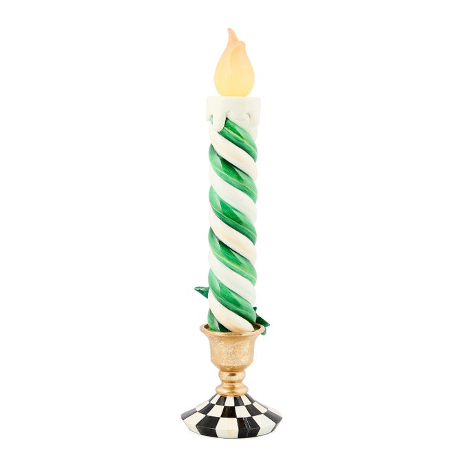 Check It Out Green Illuminated Retro Candle image number 1