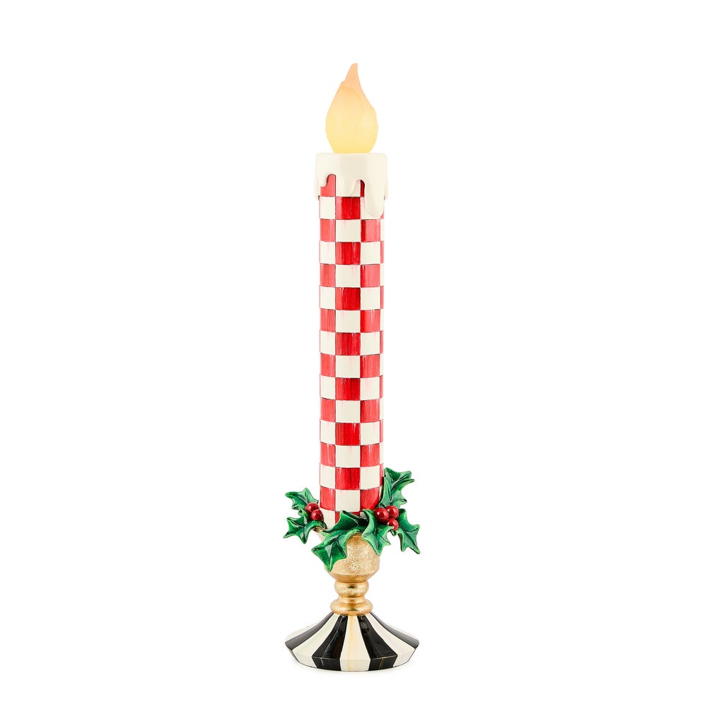 Check It Out Red Illuminated Retro Candle mackenzie-childs Panama imagen 1