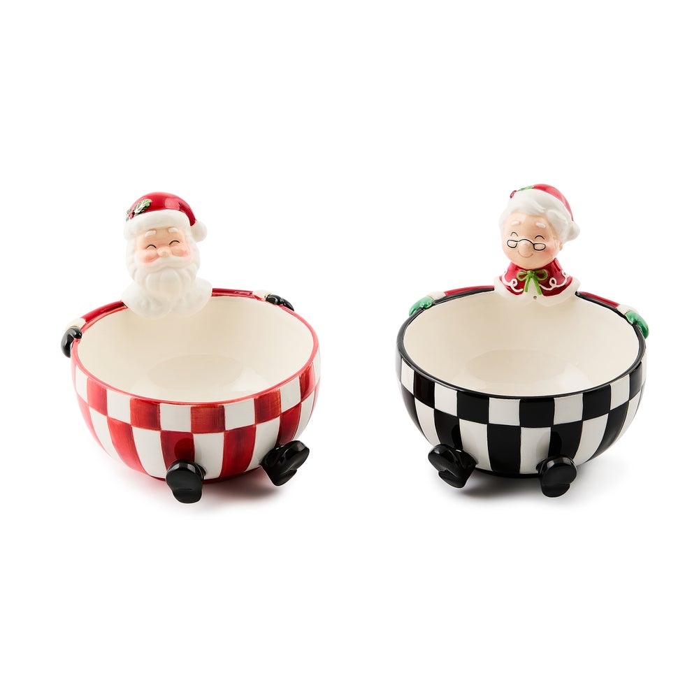 Check It Out Ceramic Snack Bowls, Set of 2 mackenzie-childs Panama imagen 1 Check It Out Ceramic Snack Bowls, Set of 2 mackenzie-childs Panama imagen 1